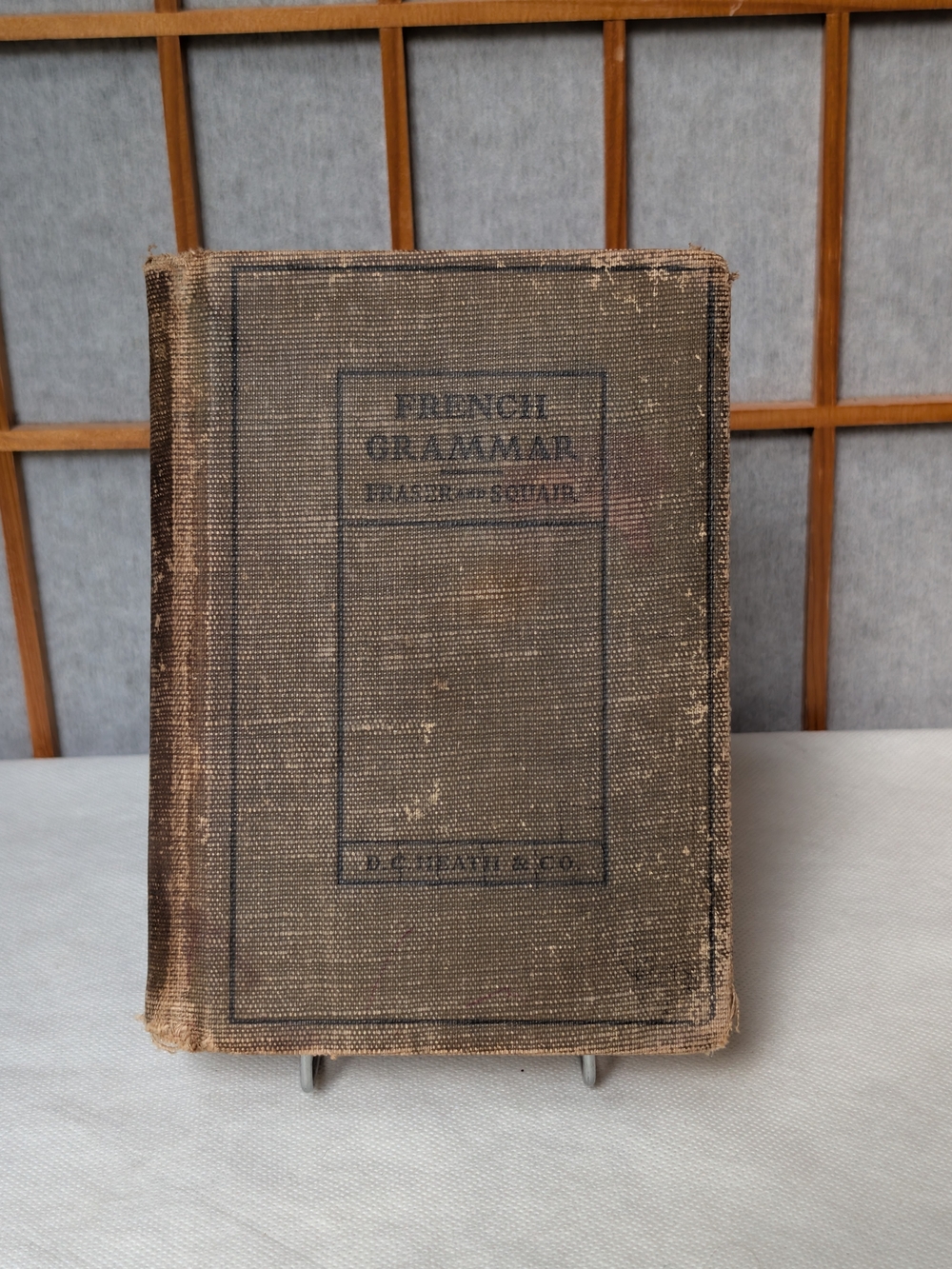 1901 French Grammar Textbook WWI Inscriptions Military History 1917 Medic